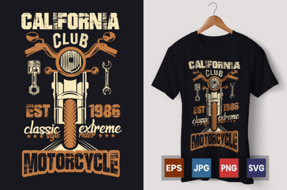 California Club 1986 Motorcycle Graphic: The Ultimate Vintage Motocross Tee Design