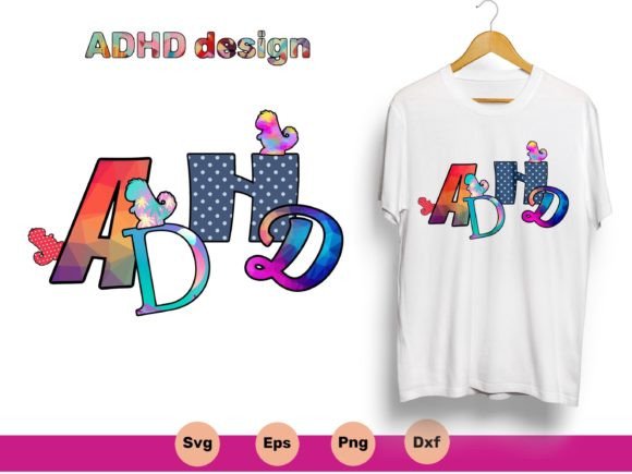 Celebrate ADHD with Dinosaur Kids SVG & PNG Graphics