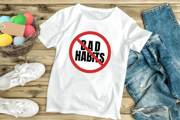 Creative Graphic Design on Bad Habits: Bold Motivational Art