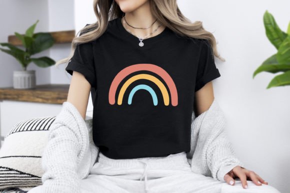 Cute Rainbow Graphic: A Sweet & Bohemian Design Asset