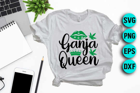 Ganja Queen: Premium Weed SVG Design Assets