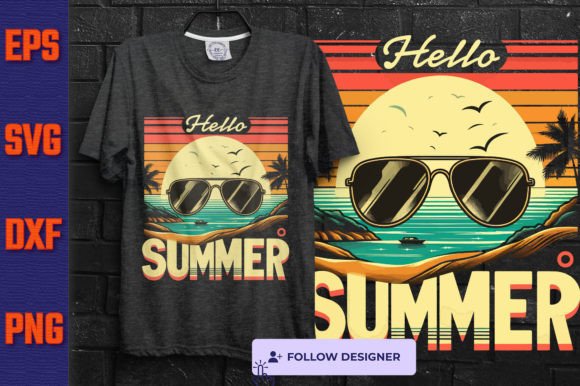 Get Ready for Warm Days with the Hello Summer Graphic T-Shirt
