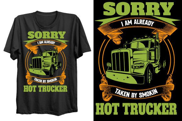 Graphic Trucker Driver T-shirt Design: Bold Apparel Graphics