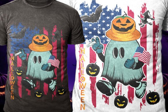 Halloween Boo Graphic Print T-shirt: A Spooky Design Asset
