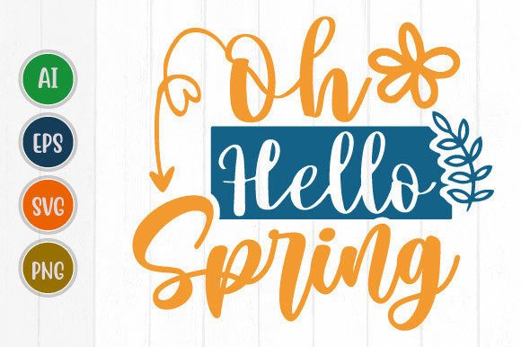 Oh Hello Spring Graphic Template Print: A Fresh Creative Asset