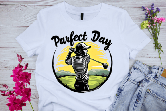 Perfect Day Golf Graphic T-shirt Design for a Hole-in-One