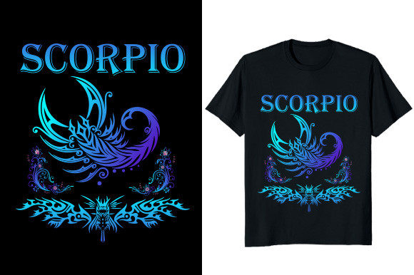Scorpio Zodiac Graphic T-shirt Design: Bold & Mysterious Apparel