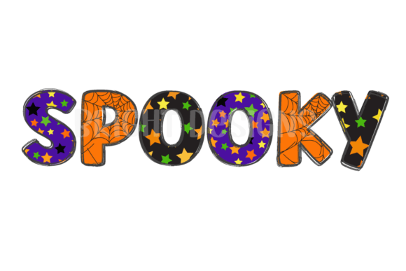 Spooky Halloween Word Art Graphic: Instant Atmosphere