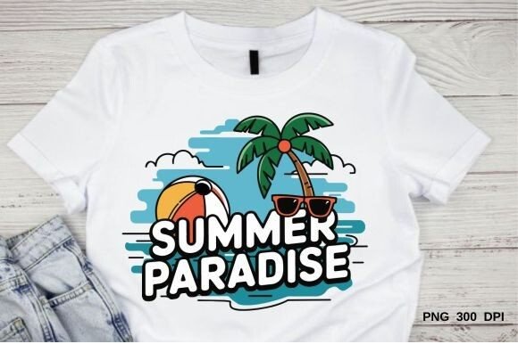 Summer Paradise T-shirt Png: Your Design Shortcut