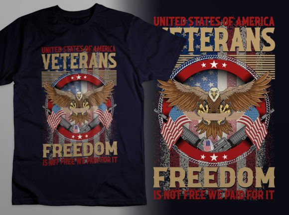 USA Veterans Graphic T-Shirt Design: A Designer's Asset